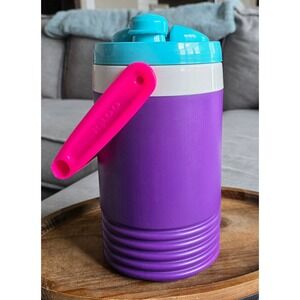 Igloo Legend 1/2 Gallon Water Jug Retro Purple Pink Teal Insulated Cooler